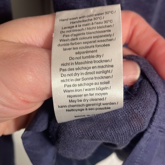 Poetry 100% linen top with silk detailing - Picture 6 of 6